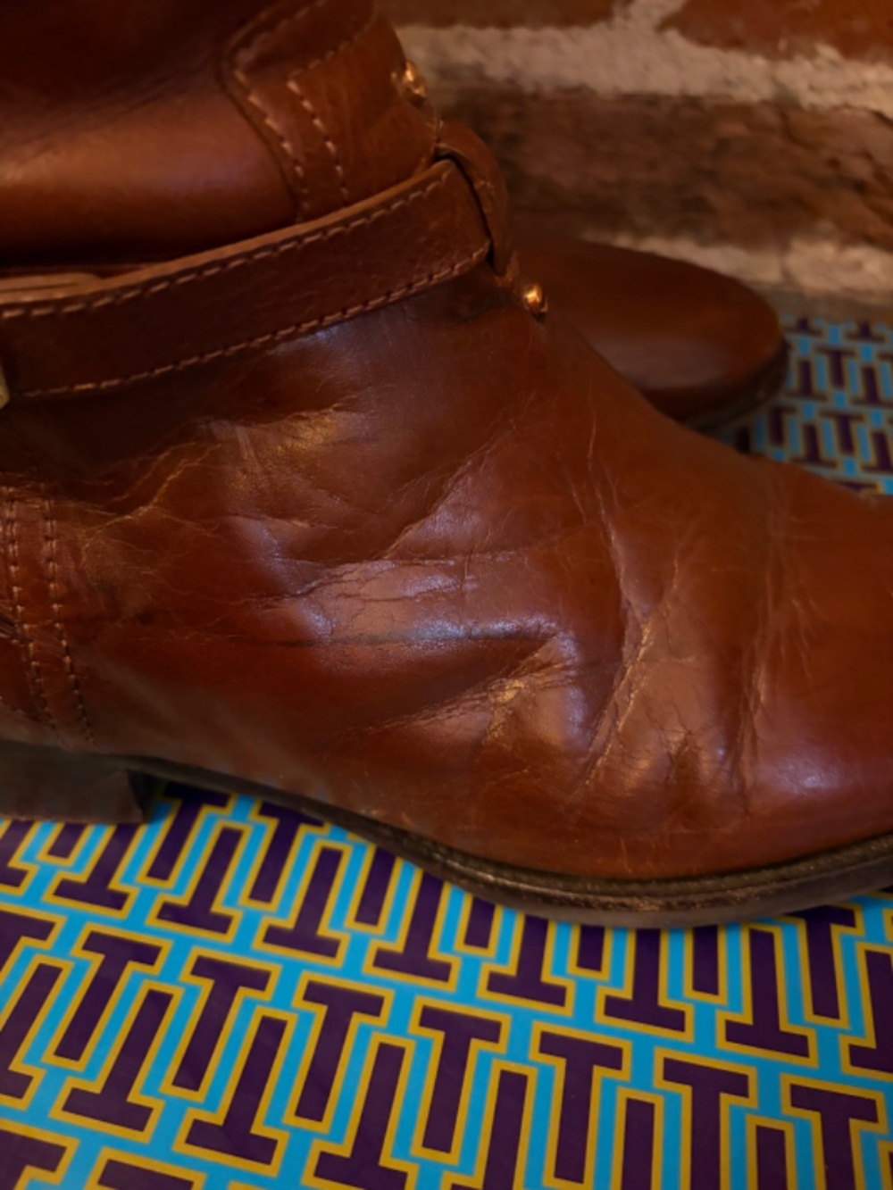 Tory Burch Brita Riding Boots - Sienna - Size 10.5 - Picture 8 of 17
